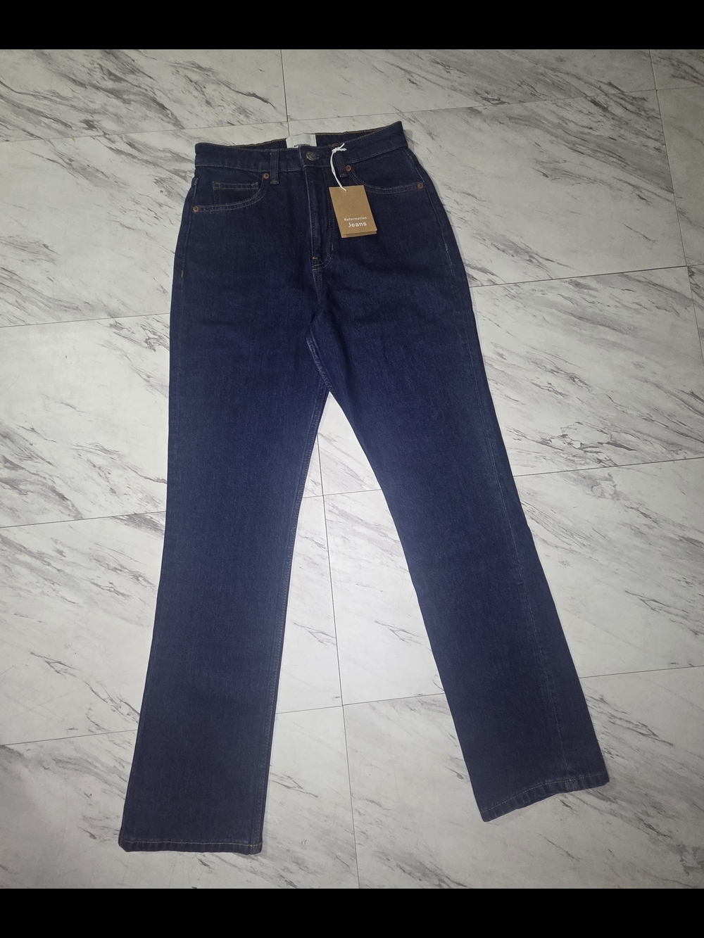 Classic High-Waist Dark Blue Women's Jeans